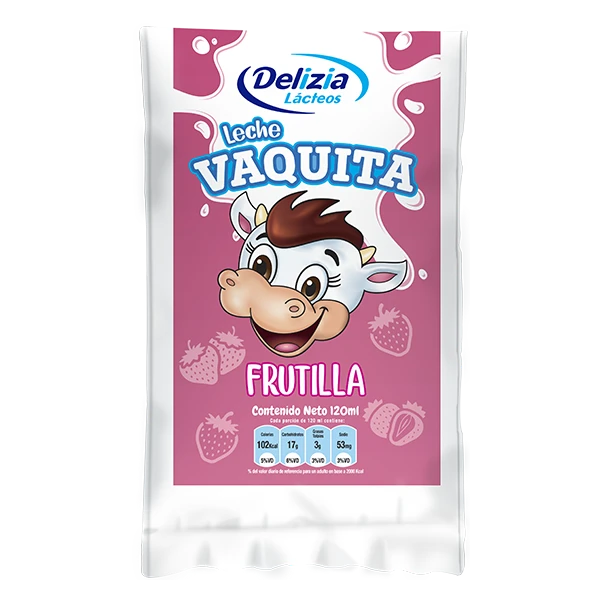 LECHE SACHET 120 ML FRUTILLA