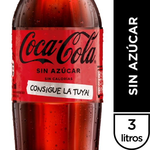 Coca-cola sin azúcar 3 lt